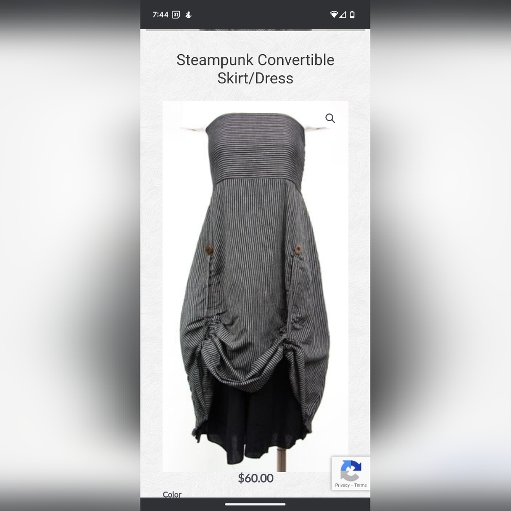 Steampunk Convertible Skirt Dress